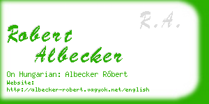 robert albecker business card
